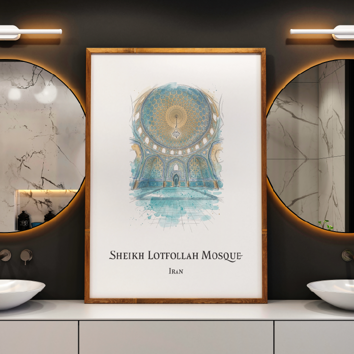Sheikh Lotfollah Mosque, Isfahan · Travel Poster