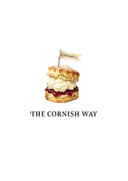 The Cream Tea Debate, Cornwall & Devon · Travel Poster