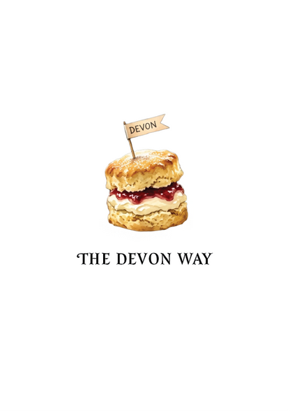The Cream Tea Debate, Cornwall & Devon · Travel Poster
