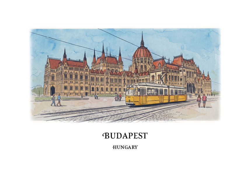 Budapest, Hungary · Travel Poster