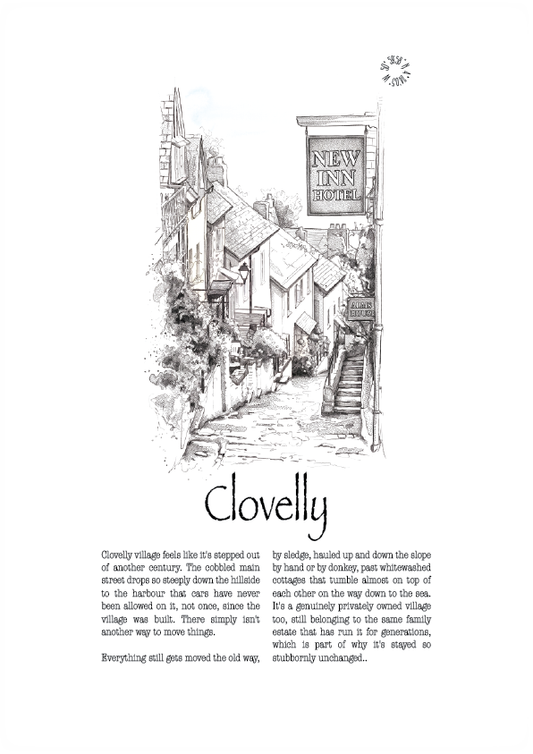 Clovelly, Devon · Travel Poster