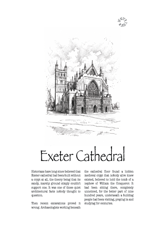 Exeter Cathedral, Devon · Travel Poster