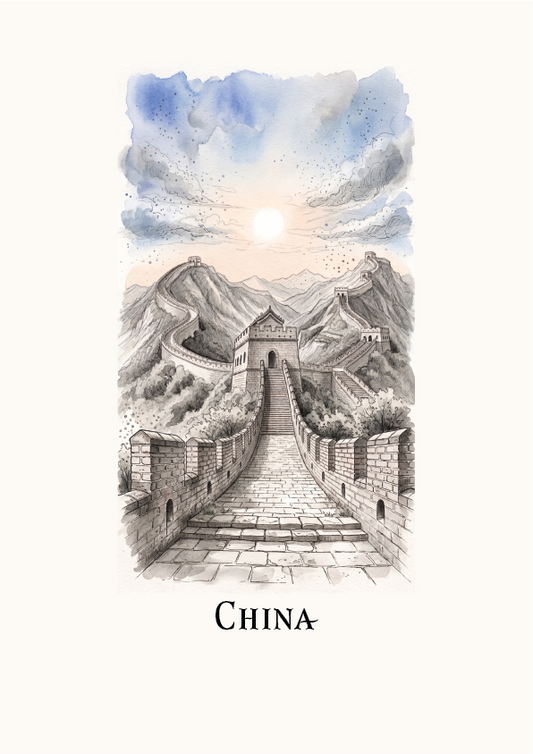 The Great Wall, China · Travel Poster