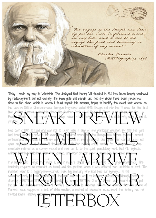 Illustration of a man with a beard and text quote overlay on a beige background
