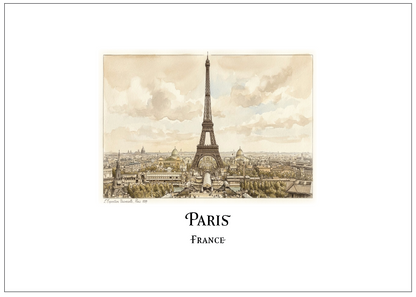 Eiffel Tower, Paris · Travel Poster