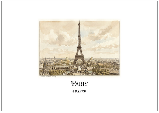 Eiffel Tower, Paris · Travel Poster