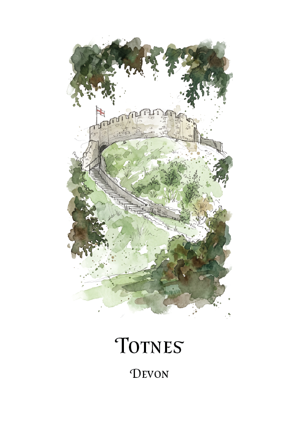 Totnes Castle, Devon · Travel Poster