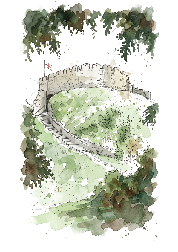Totnes Castle, Devon · Travel Poster