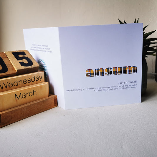 Ella's Adventures - Unique and humorous cornish tartan dialect cards - Ansum