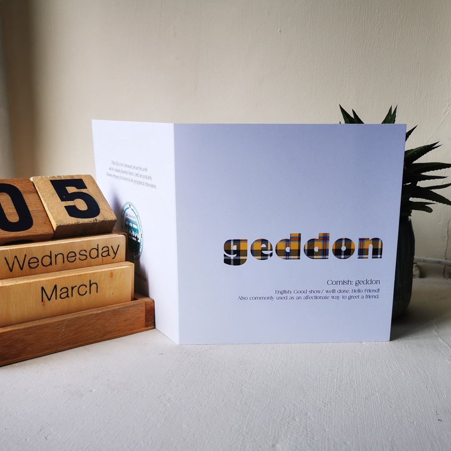 Ella's Adventures - Unique and humorous cornish tartan dialect cards - Geddon